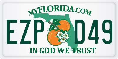 FL license plate EZPD49