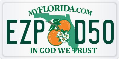 FL license plate EZPD50