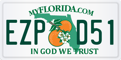 FL license plate EZPD51