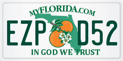 FL license plate EZPD52