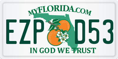 FL license plate EZPD53