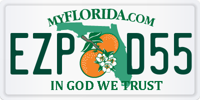 FL license plate EZPD55