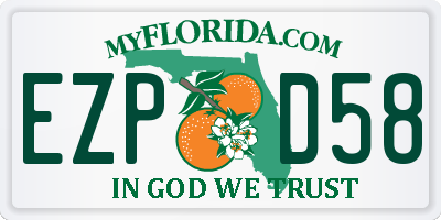 FL license plate EZPD58