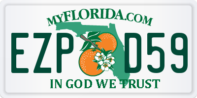 FL license plate EZPD59