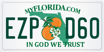 FL license plate EZPD60