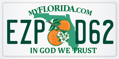 FL license plate EZPD62