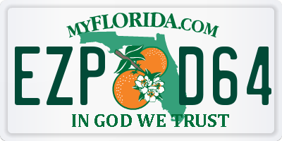 FL license plate EZPD64