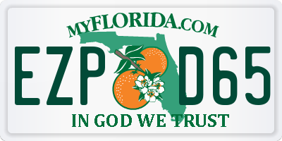 FL license plate EZPD65