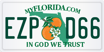 FL license plate EZPD66