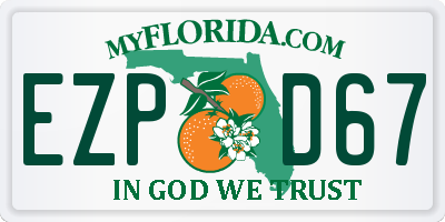 FL license plate EZPD67