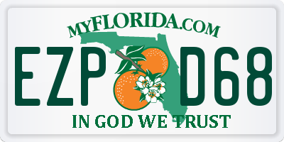 FL license plate EZPD68