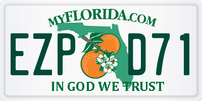 FL license plate EZPD71