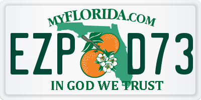 FL license plate EZPD73