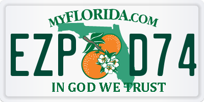 FL license plate EZPD74