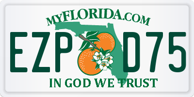 FL license plate EZPD75