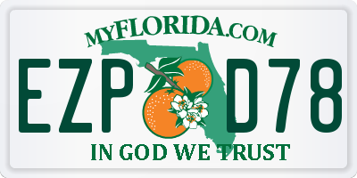 FL license plate EZPD78