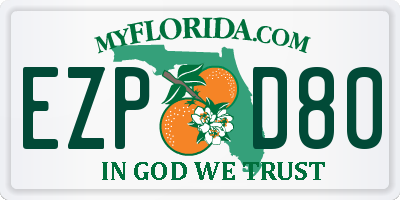 FL license plate EZPD80