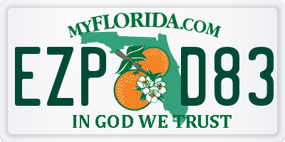 FL license plate EZPD83