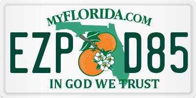 FL license plate EZPD85