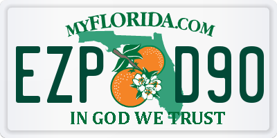 FL license plate EZPD90