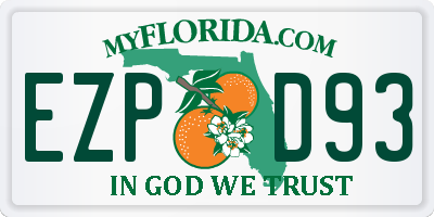 FL license plate EZPD93