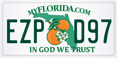 FL license plate EZPD97