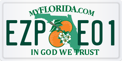 FL license plate EZPE01