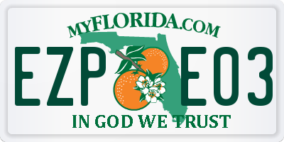 FL license plate EZPE03