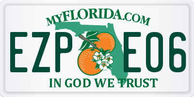 FL license plate EZPE06