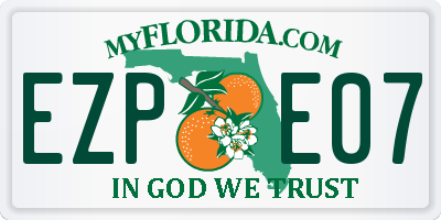 FL license plate EZPE07