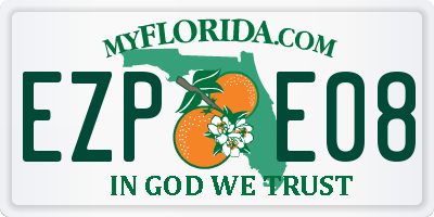 FL license plate EZPE08