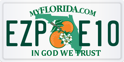 FL license plate EZPE10