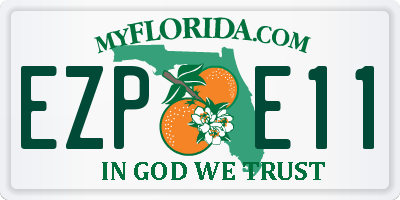 FL license plate EZPE11