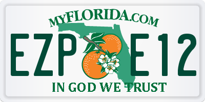 FL license plate EZPE12