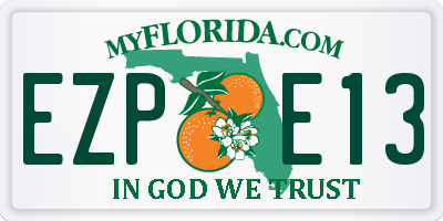 FL license plate EZPE13