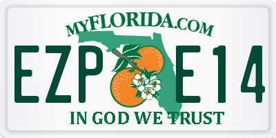 FL license plate EZPE14