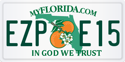 FL license plate EZPE15