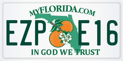 FL license plate EZPE16