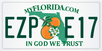 FL license plate EZPE17