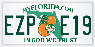 FL license plate EZPE19