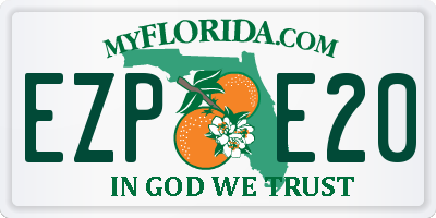 FL license plate EZPE20