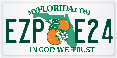 FL license plate EZPE24