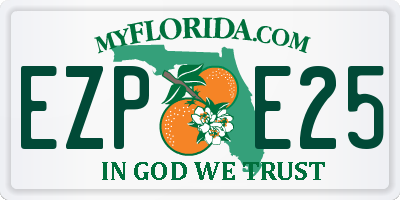 FL license plate EZPE25