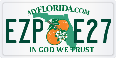 FL license plate EZPE27