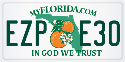 FL license plate EZPE30