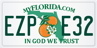 FL license plate EZPE32