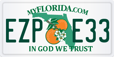 FL license plate EZPE33