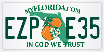 FL license plate EZPE35