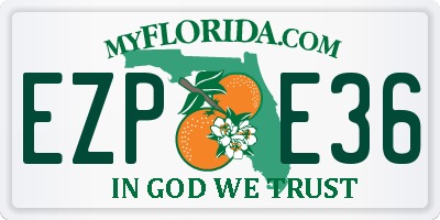 FL license plate EZPE36