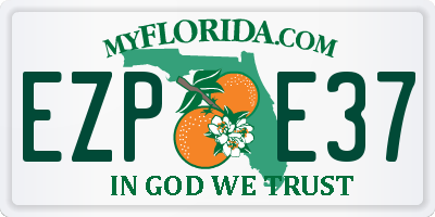 FL license plate EZPE37